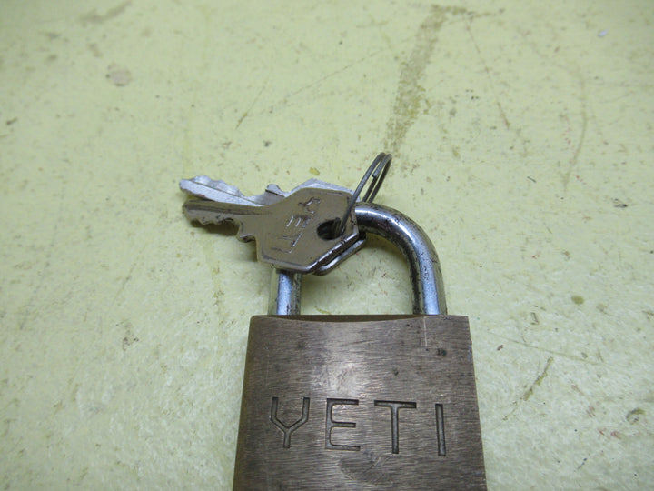 Yeti Padlock Brass & Steel with 3 Key 50H x 35W x 10W