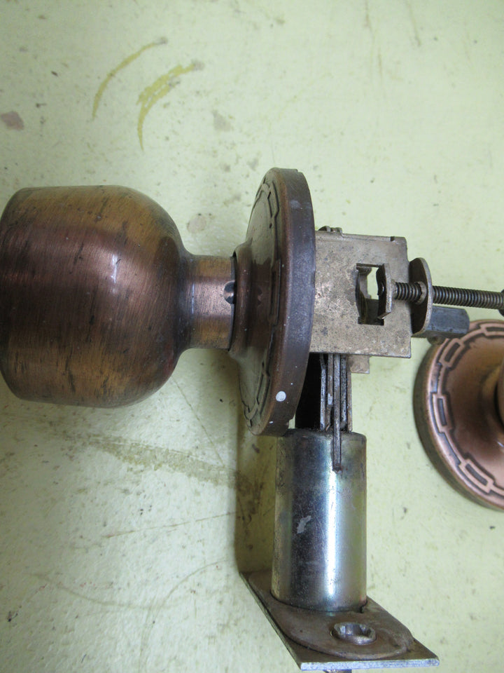 Chain Linked Concial Knob Handles with Rose Plate & Mortice H x Dia/Rose Dia