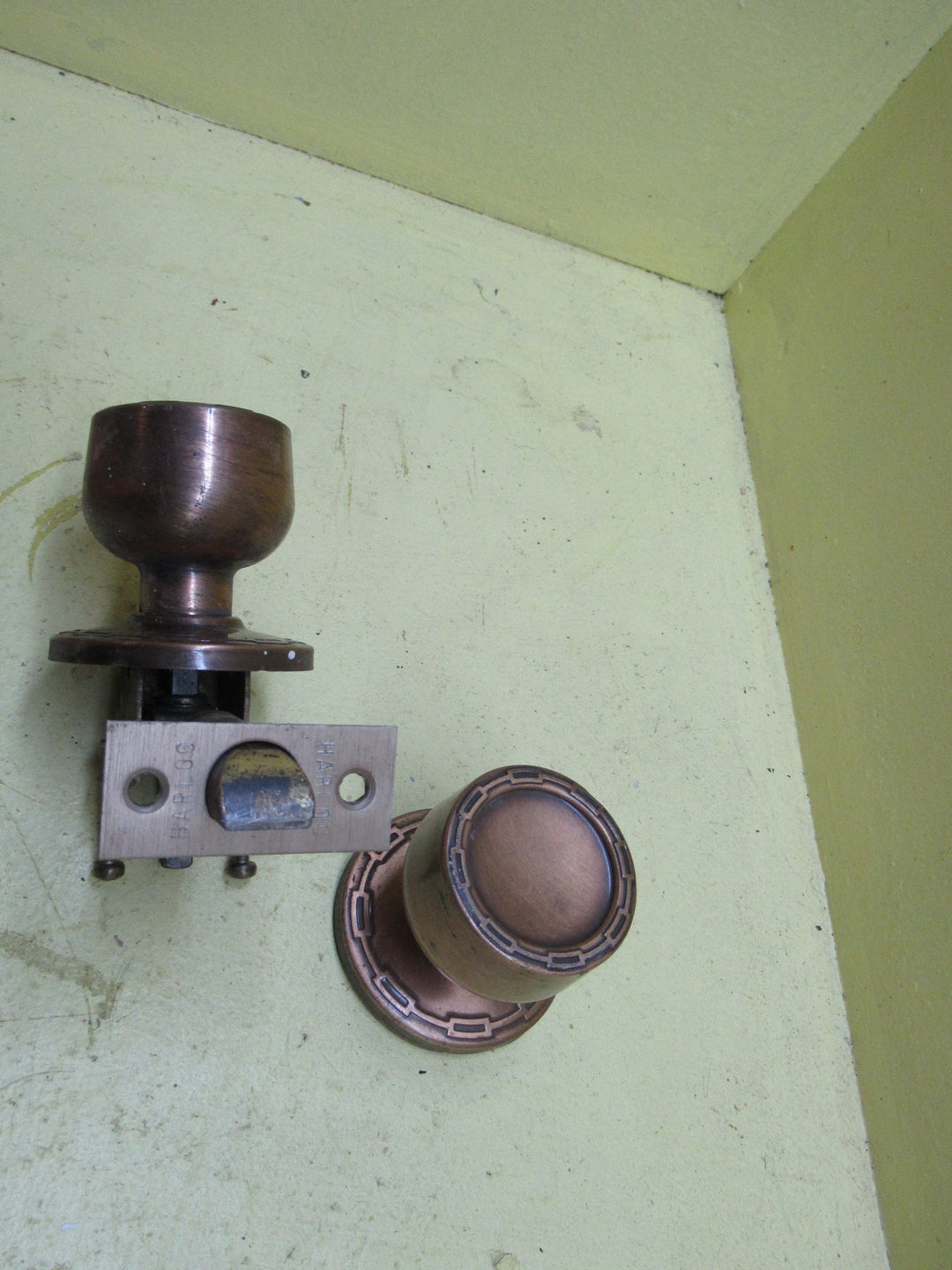 Chain Linked Concial Knob Handles with Rose Plate & Mortice H x Dia/Rose Dia