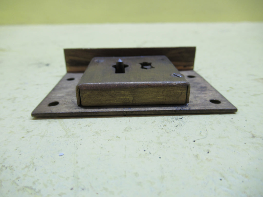 Brass Desk Draw Lock 47H x 70W x 9D