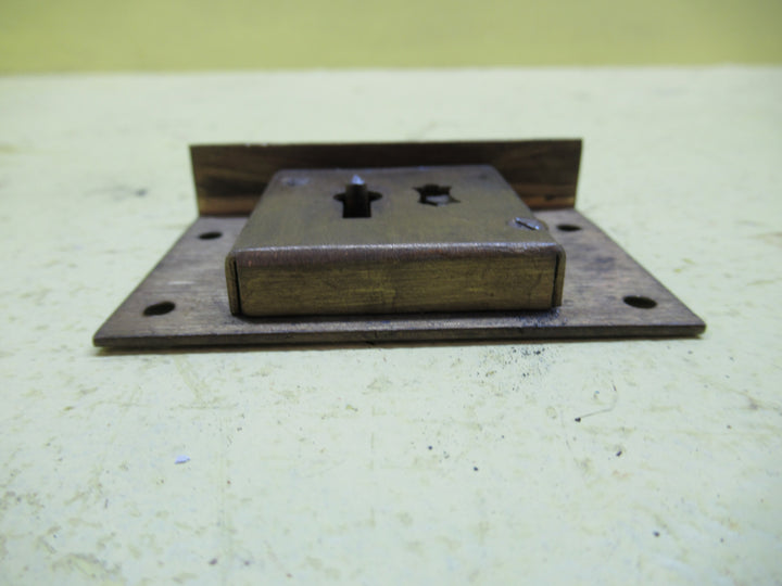 Brass Desk Draw Lock 47H x 70W x 9D