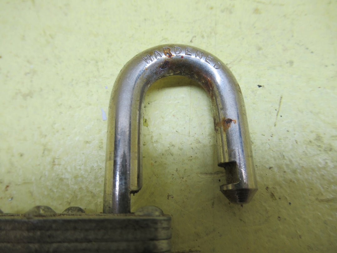Stainless Steel Ribbed Master Co with Key Padlcck 65H x 40W x 20D