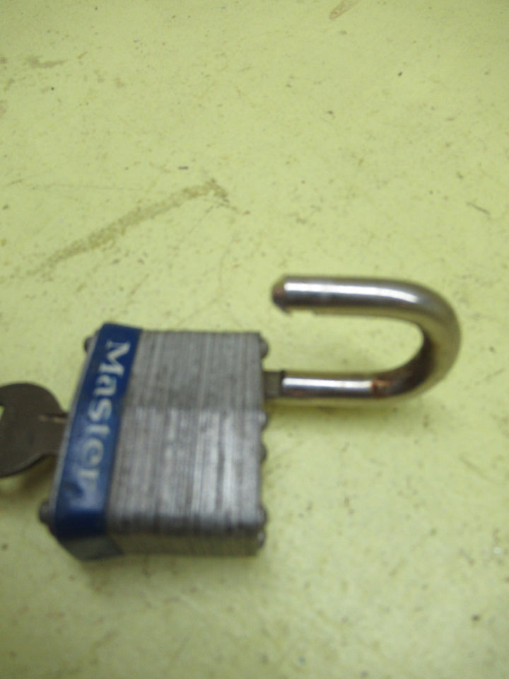Stainless Steel Ribbed Master Co with Key Padlcck 65H x 40W x 20D