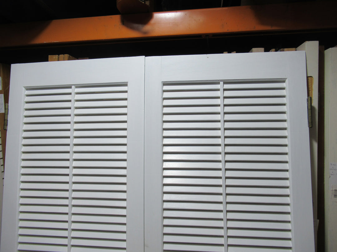 1 Panel & Lourve Paint Finsh French Door 1980H x 520-1040W x 30D
