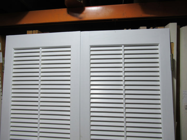 1 Panel & Lourve Paint Finsh French Door 1980H x 520-1040W x 30D