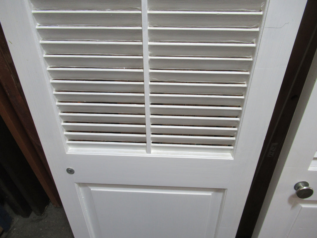 1 Panel & Lourve Paint Finsh French Door 1980H x 520-1040W x 30D