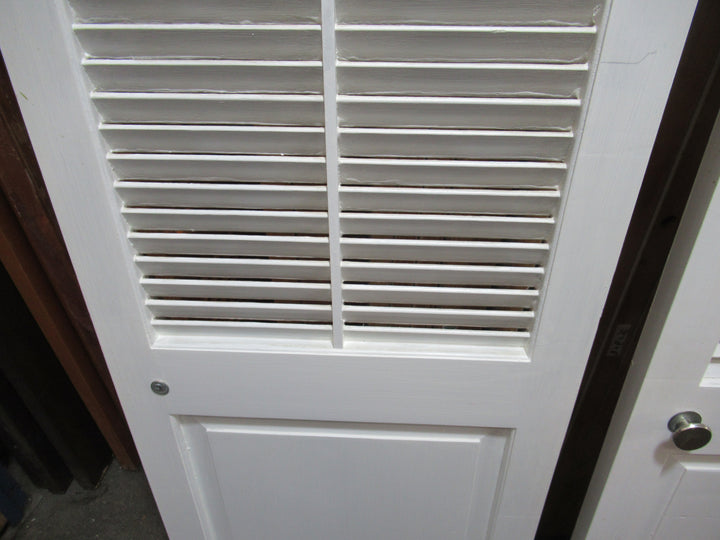 1 Panel & Lourve Paint Finsh French Door 1980H x 520-1040W x 30D
