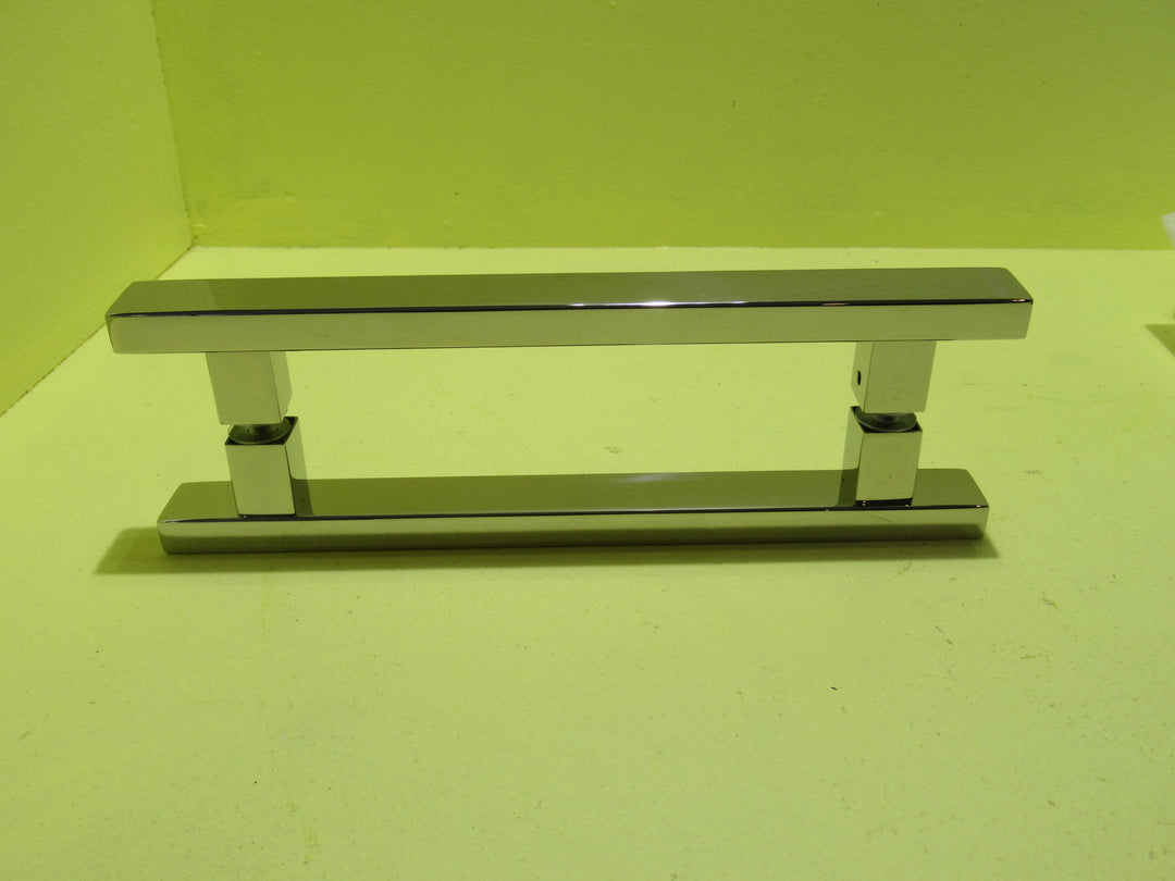 Unilocks Athena Glass Door Handles PSS(Polish Stainless Steel) 260L x 25W x 40H?Hole Distance 190mm