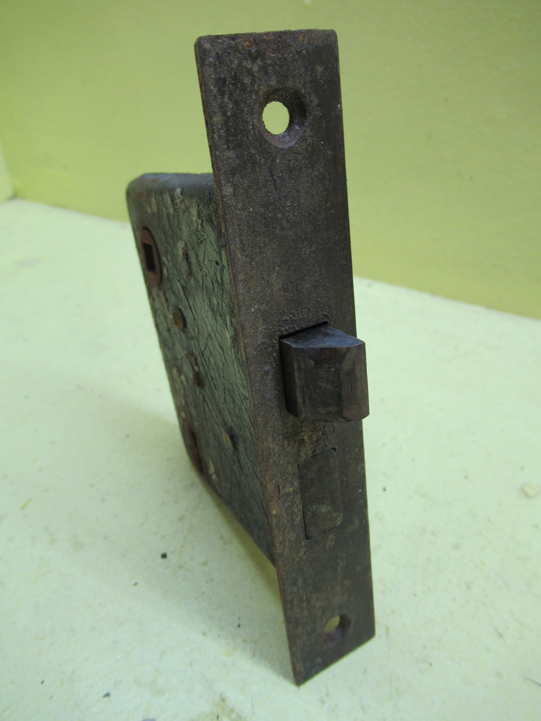 Vintage Sanders Metal with Brass Knob Handles with Rectangele Details Plate 290L x 62W x 7D/Knob 60H x 40Dia