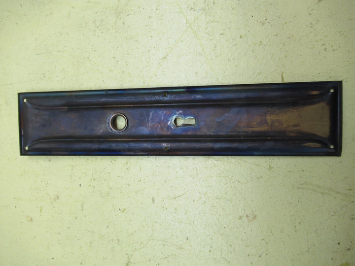 Victorian Thin Rectange Antique Bronze Plate with Ribbed Waist Detail 290H x 62W