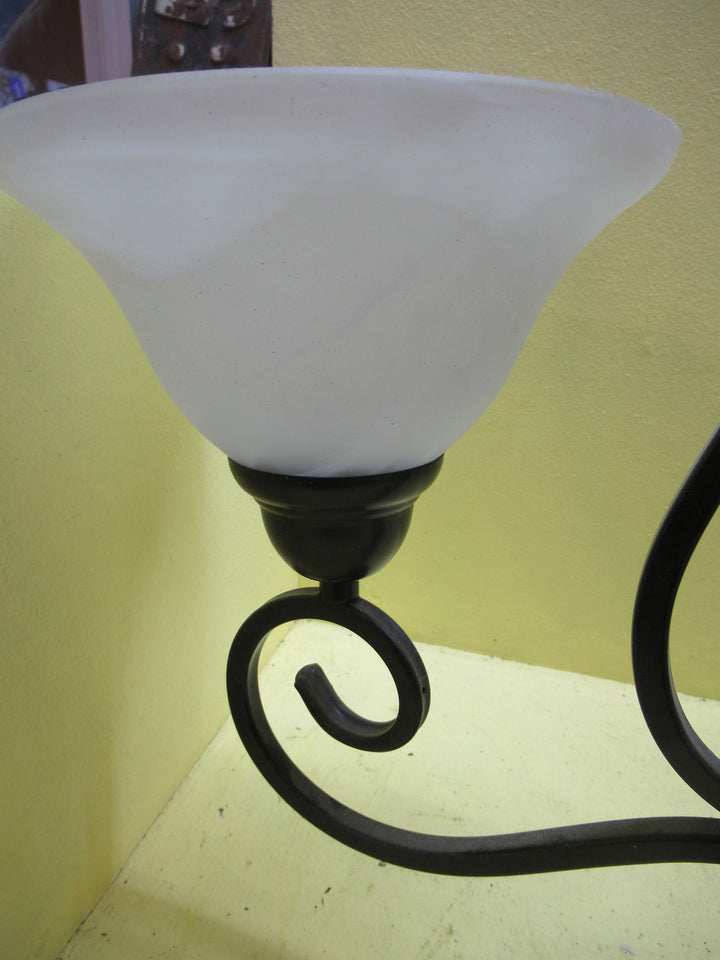 Gothic Style Whtie Painted Wrought Iron 3 Shade Chandelier 58Dia x 600-1100L
