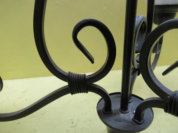 Gothic Style Whtie Painted Wrought Iron 3 Shade Chandelier 58Dia x 600-1100L