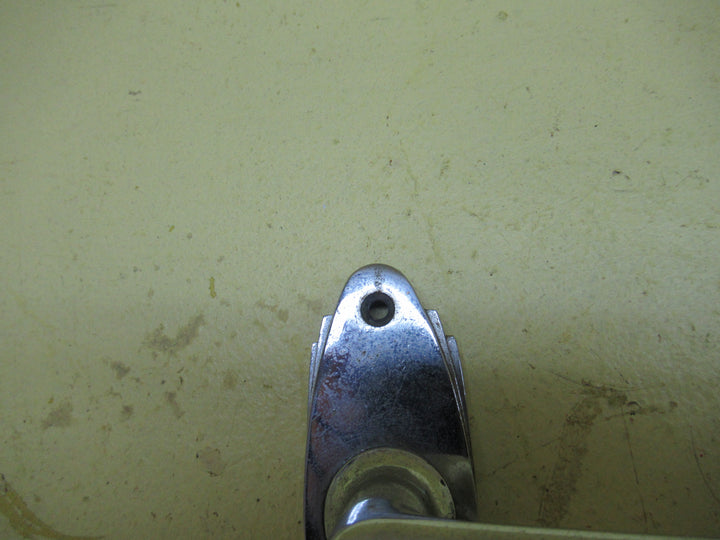 Art Deco Chrome  Stepped Yale Door Plate with Tapered Lever Handle 100L x 30W/Lever 45H x 85L