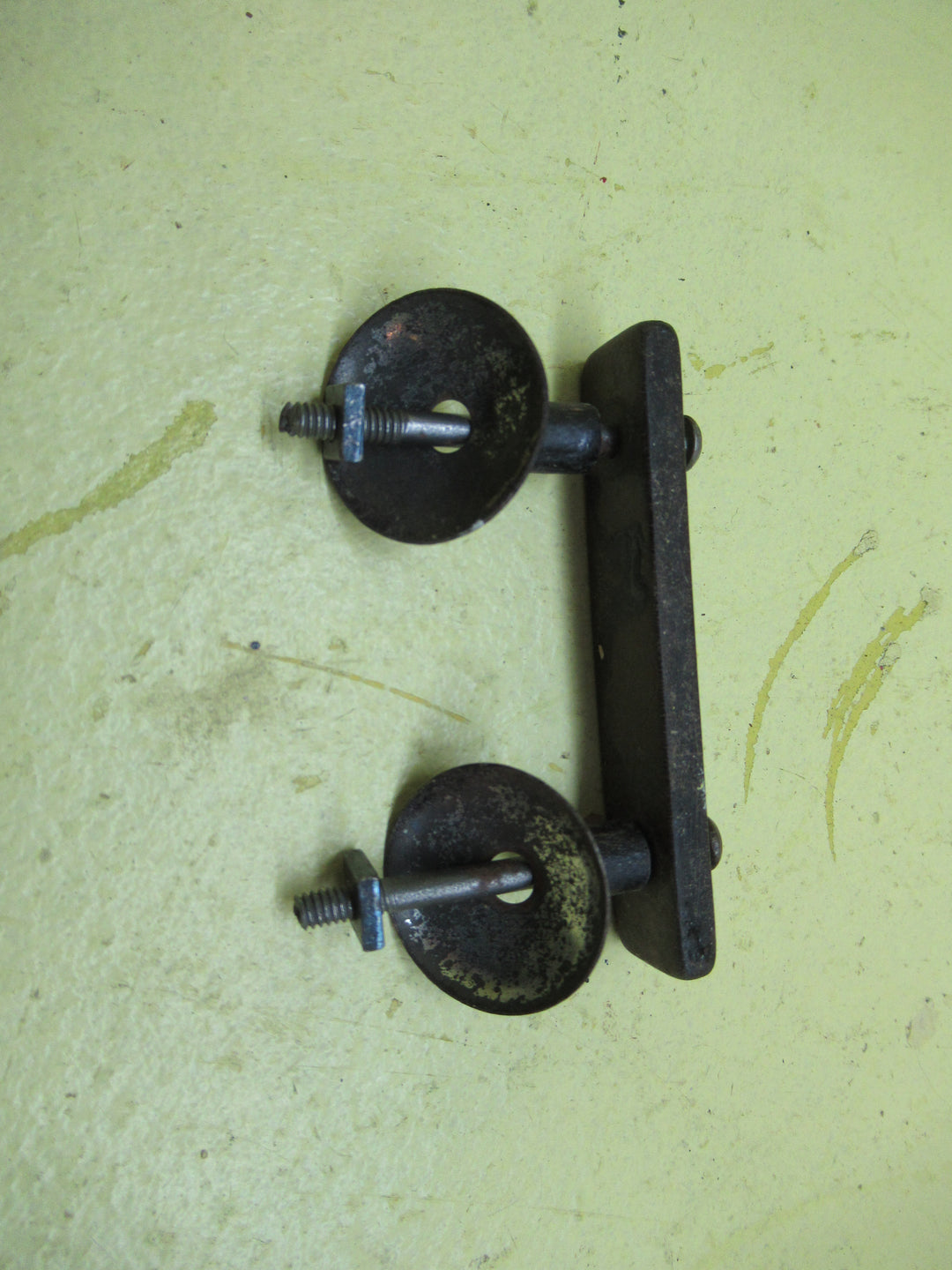 Bakelite Strip Pull Handle with Dome Tube Uprigths 72L x 10W x 22H/47mm Hole Distance