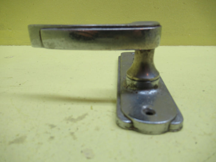 Art Nouveau Curved Stepped Plate with Curve Lever Handle 152H x 42W/Lever 57H x 95L
