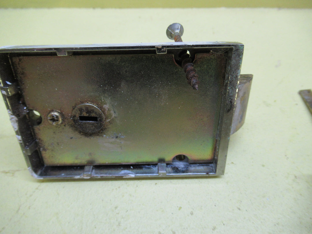 Art Deco Chome Yale Rectangle Stepped Night Latch Chome 90Lx 60W x 30D