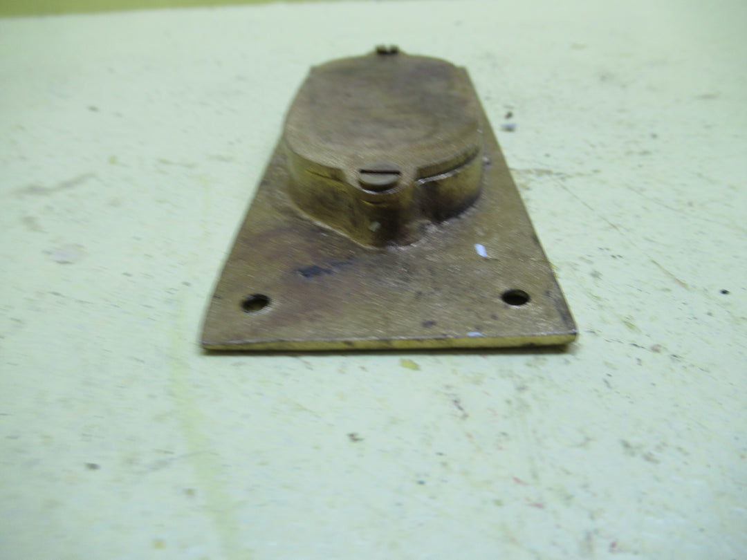 Large Brass Flush Door Pull wiht Oval Insert 49H x 127W x 15D