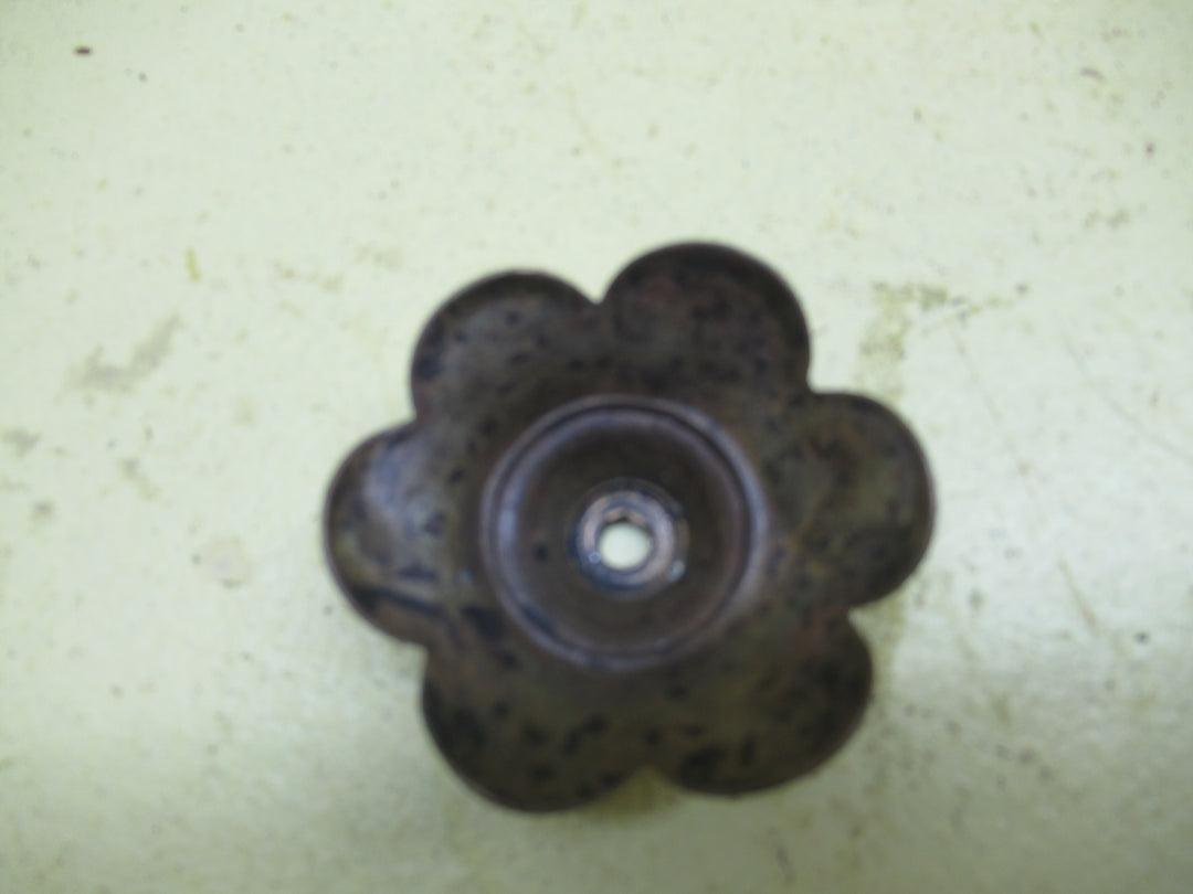 Antique Brass Gothic Style Flower Shped Draew Plates 55Dia x 20D