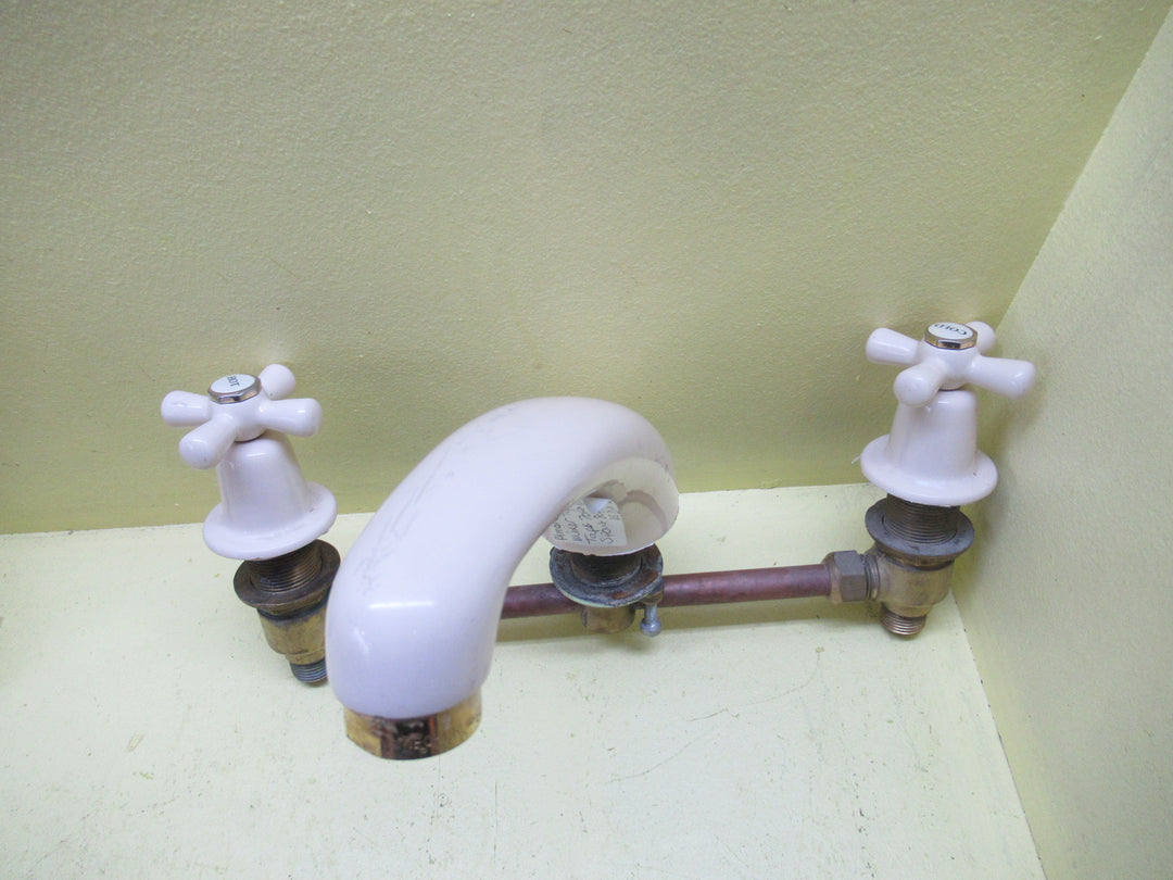 Almmond Ivory Bath Mixer Tapware 70H x 65Dia/Spout 80H x 245L x 65Dia