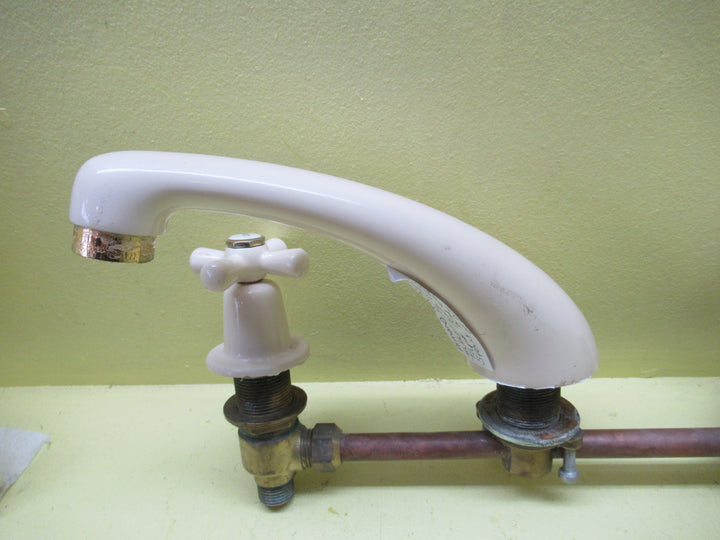 Almmond Ivory Bath Mixer Tapware 70H x 65Dia/Spout 80H x 245L x 65Dia
