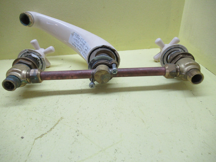 Almmond Ivory Bath Mixer Tapware 70H x 65Dia/Spout 80H x 245L x 65Dia