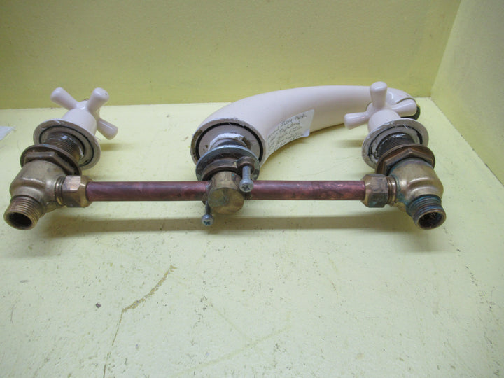 Almmond Ivory Bath Mixer Tapware 70H x 65Dia/Spout 80H x 245L x 65Dia