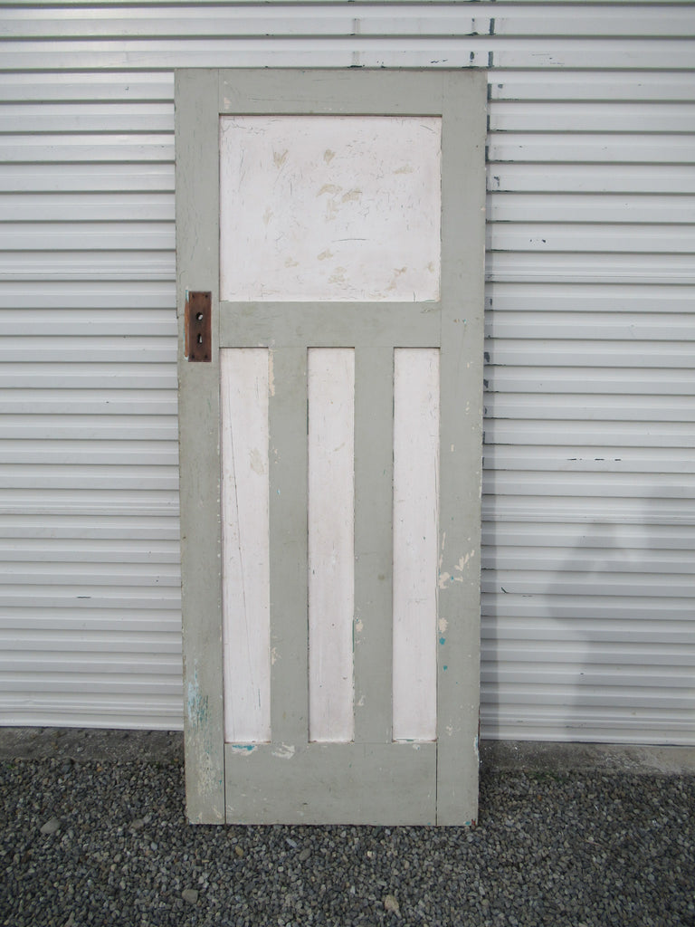 Pale Green & White /Grey Cedar Craftsman Internal Doors 2035H x810W x 35D