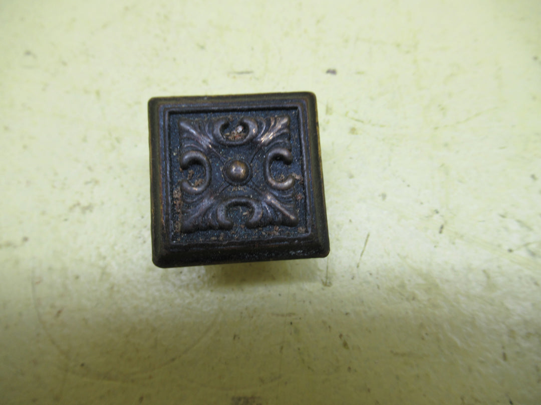 Antique Brass Fleur De Lys Square Knob Handle 30SQ & 23