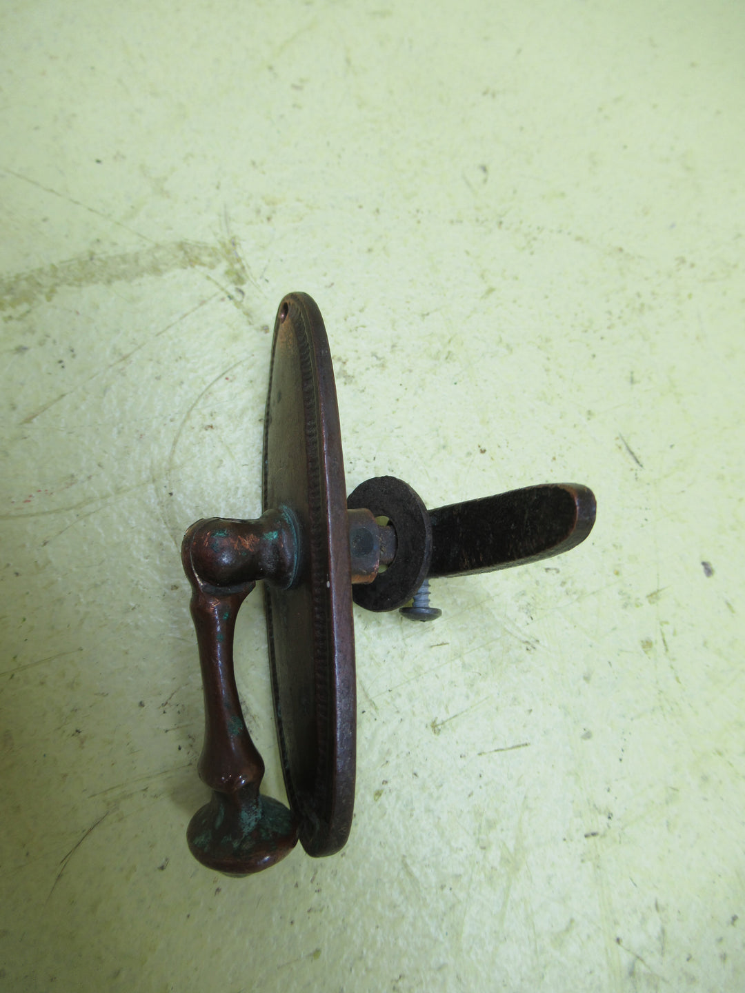 Victorian Antique Copper Oval Tear Drop Pull Handle with Ova  Drop End Handle  76L x 25W/Drop 62L x 25H