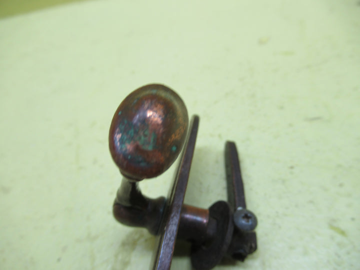 Victorian Antique Copper Oval Tear Drop Pull Handle with Ova  Drop End Handle  76L x 25W/Drop 62L x 25H