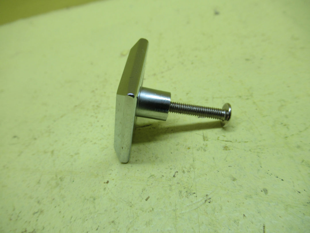 Square Bevelled Edge Stainless Steel Knob 30Sq x 15H
