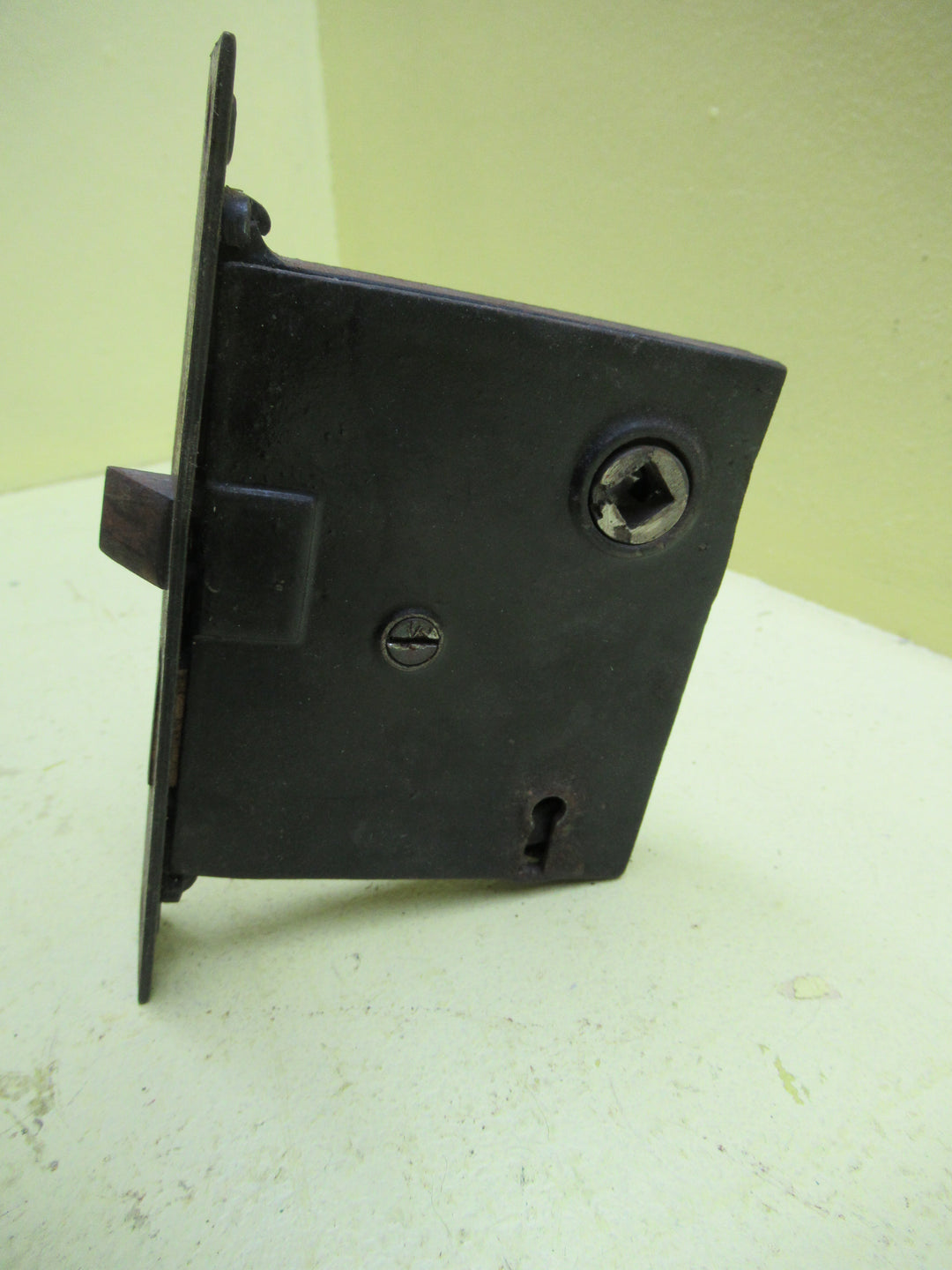 Vintage Square Insert Mortice Lock(some with Keys) 132L x 20W/Body 93H x 10W x 82D