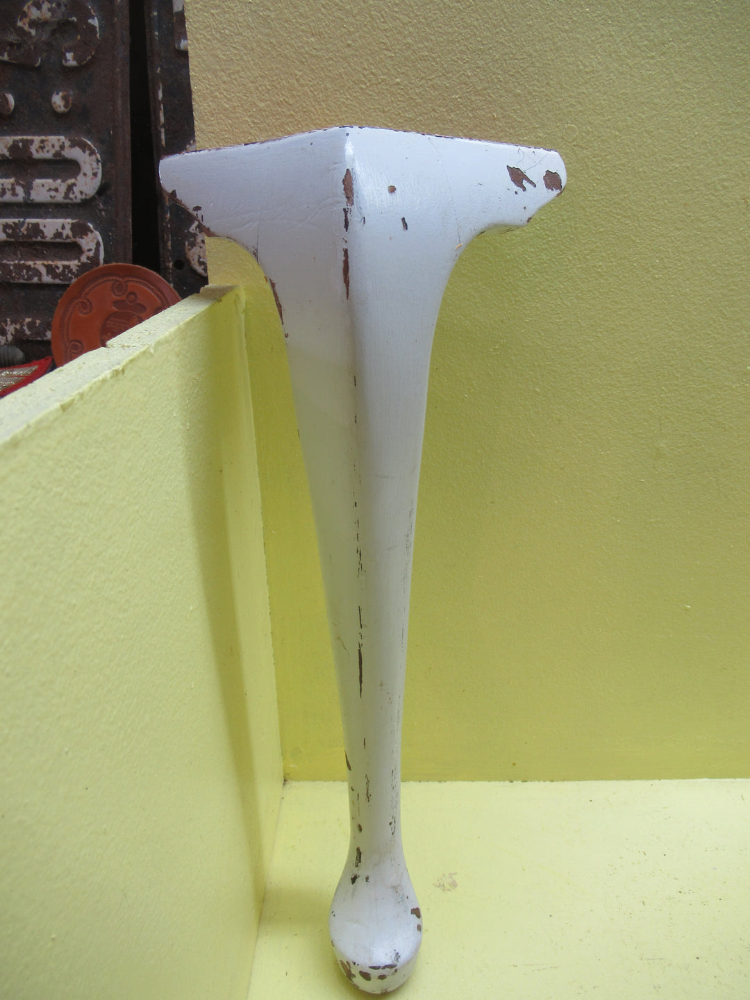 Oak White Painted Table/Chair Leg 37H x 13W x 13D