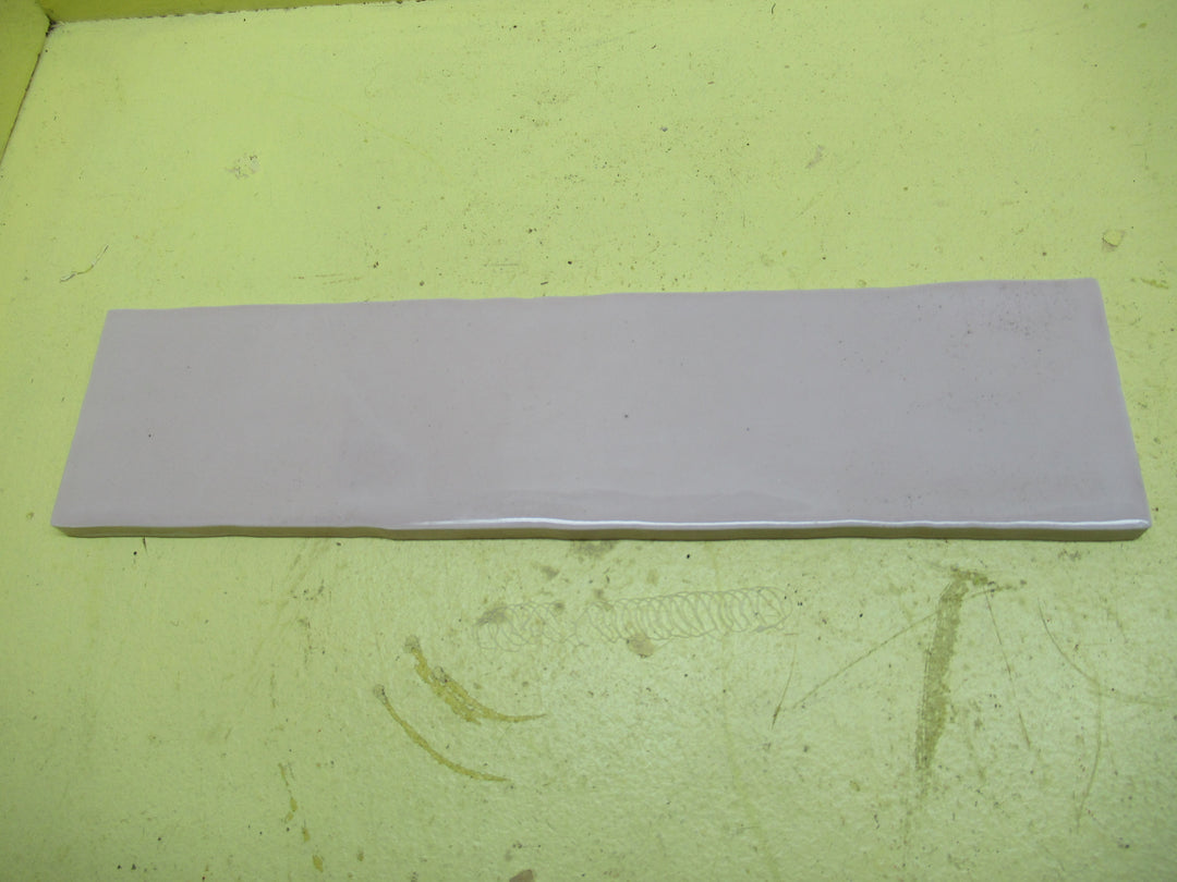 Dusty Mauve Narrow Rustic Edge Railway Tile 75H x 300W