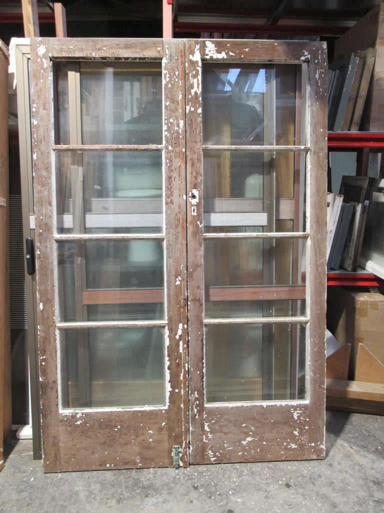 4 Lite Partial Glass French Doors 1980H x 673-1345W x 450