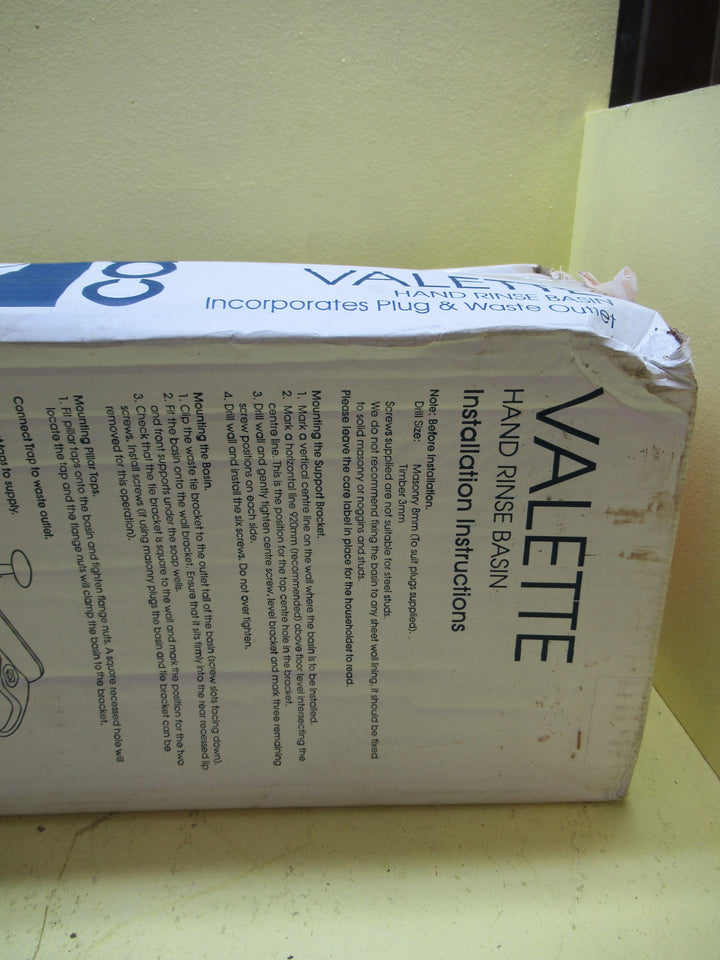 Caroma Valette Hand Basin(New) 550L x 150H