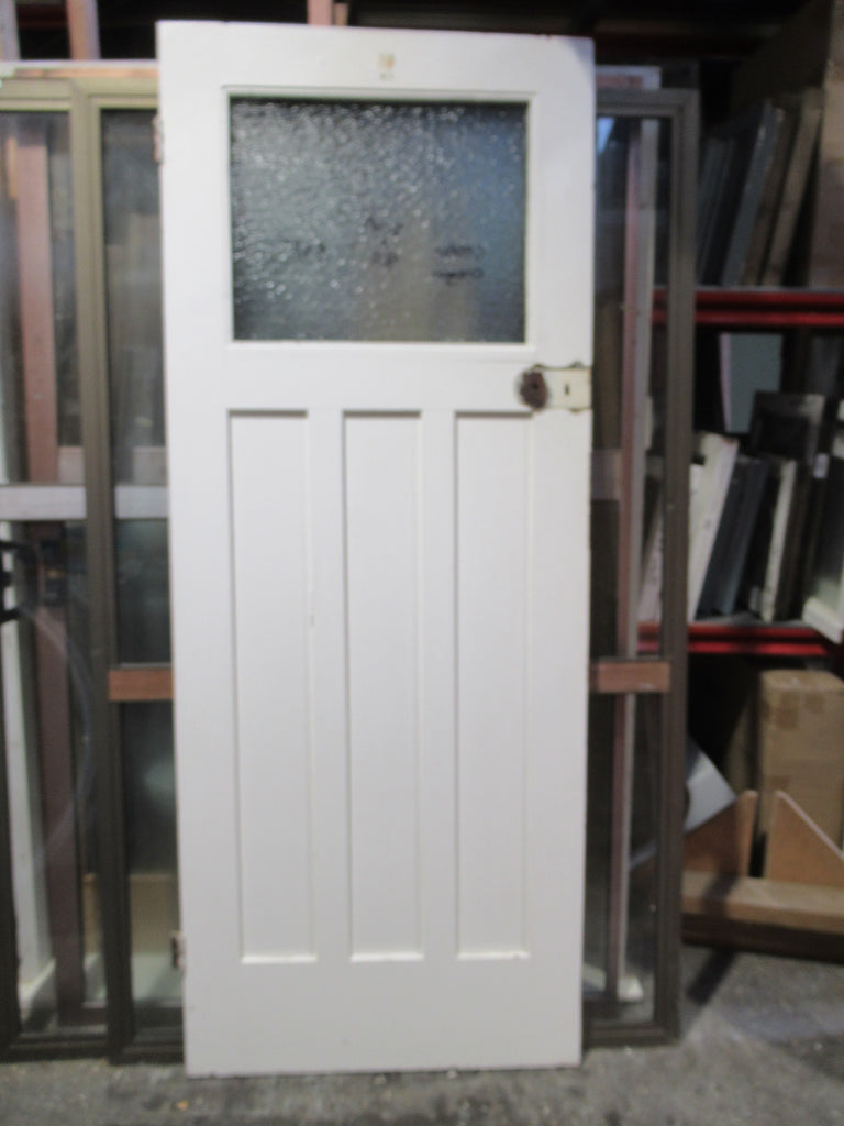 1 Lite Cedar Oregon 3 Panel Craftsman Door with Arctic Glass 2045H x 810W x 35D