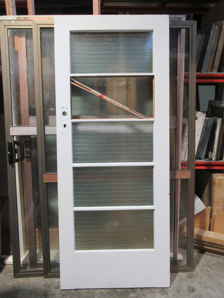 4 Lite Ribbon Reeded Rimu Interior Door 1980H x 810W x 45D