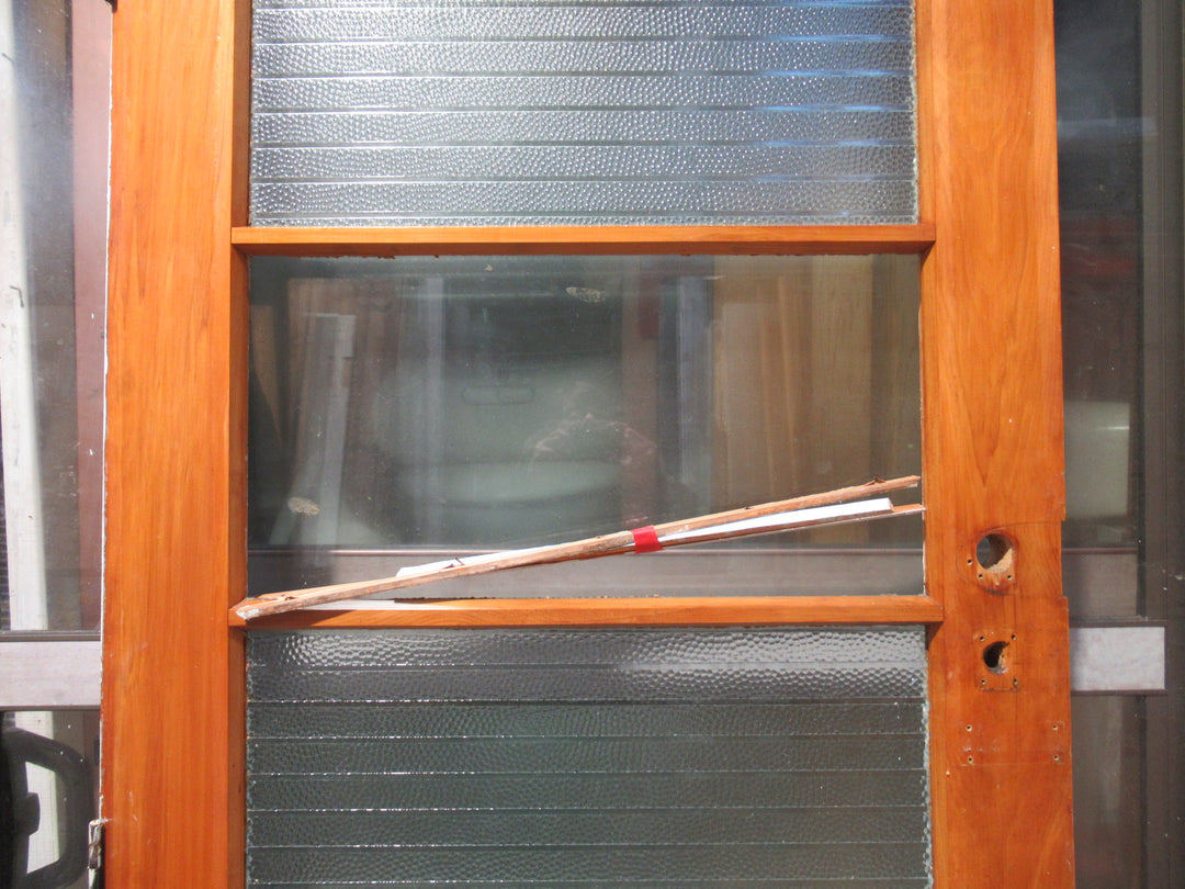 4 Lite Ribbon Reeded Rimu Interior Door 1980H x 810W x 45D
