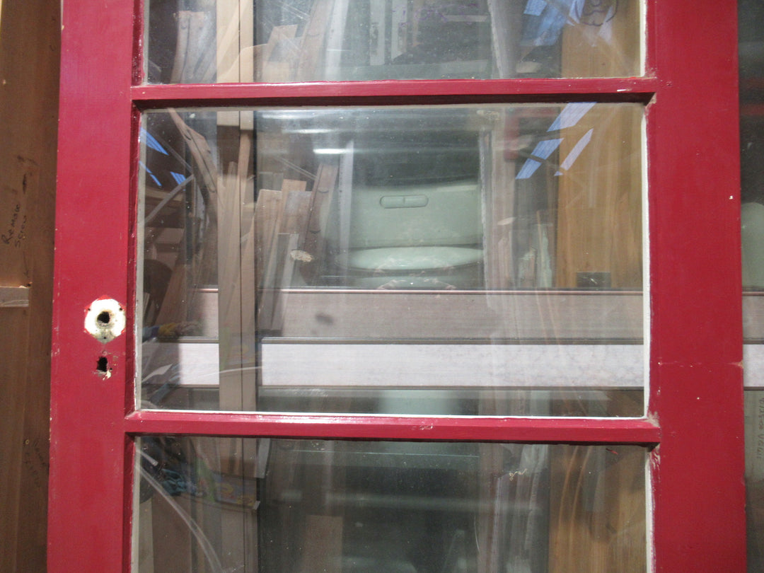 Rare Bow Glass 70's Retro 4 Lite Door  2055H x 860W x 45D
