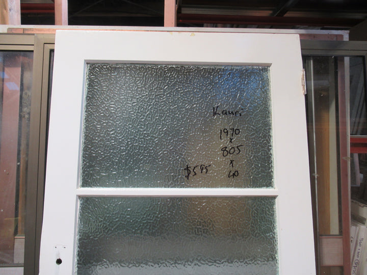 4 Lite Kauri Exterior Door with Cathedrals Glass