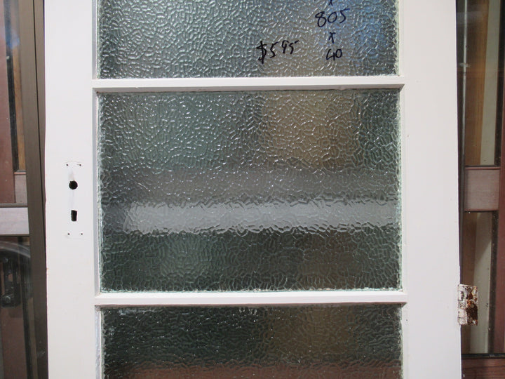 4 Lite Kauri Exterior Door with Cathedrals Glass