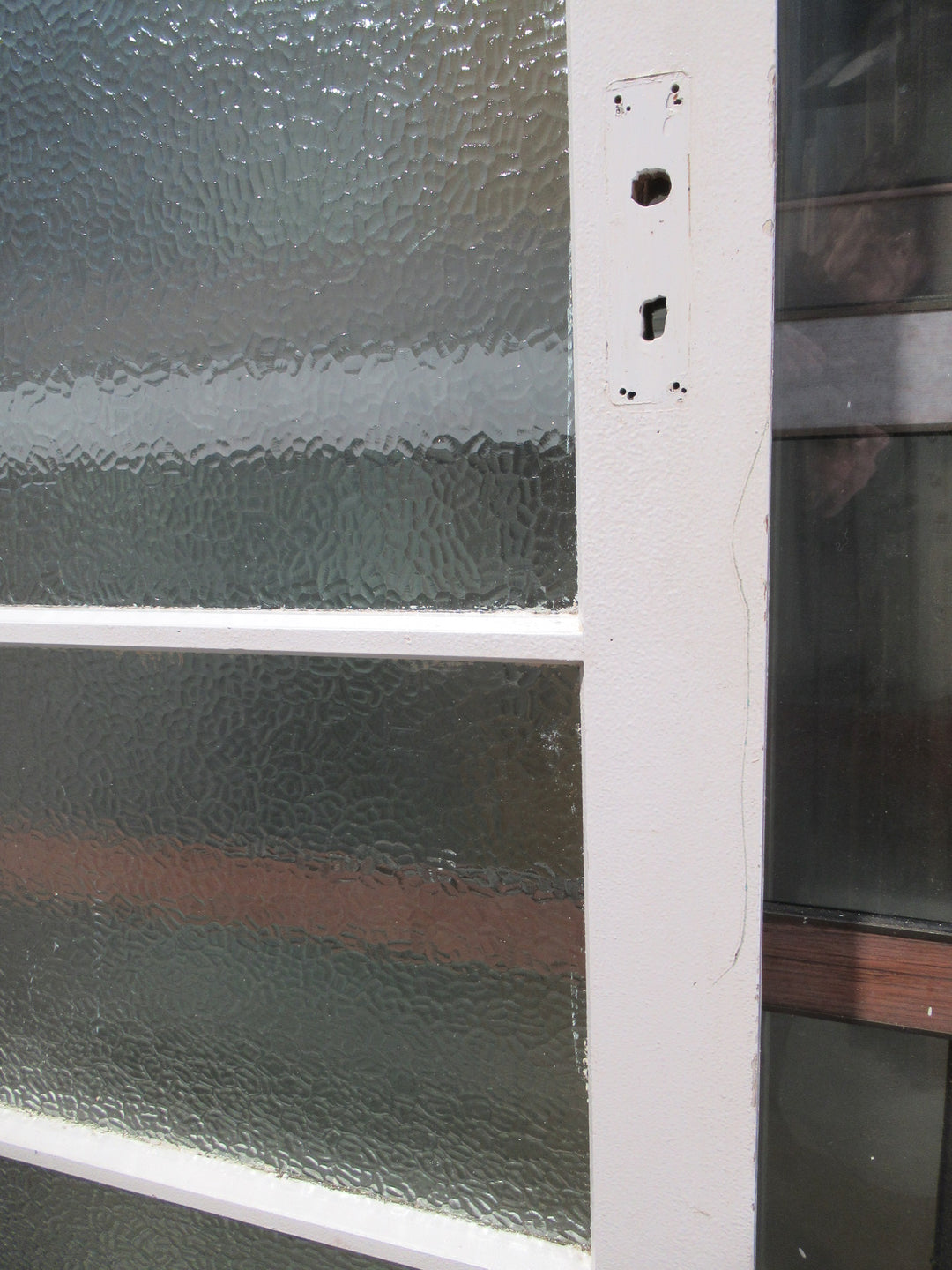 4 Lite Kauri Exterior Door with Cathedrals Glass