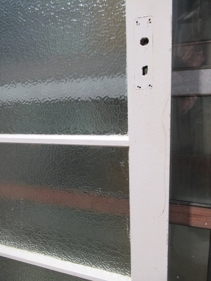 4 Lite Kauri Exterior Door with Cathedrals Glass