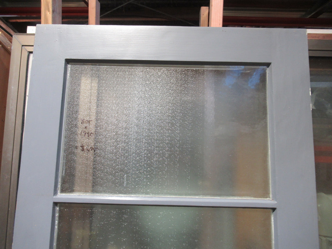 4 Lite Shimmer Glass Back  Door with a Cat Flap 1980H x 805W x 40D