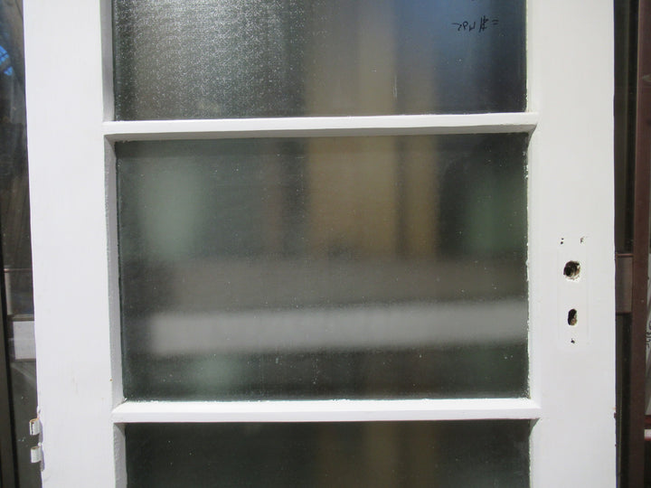 4 Lite Shimmer Glass Back  Door with a Cat Flap 1980H x 805W x 40D