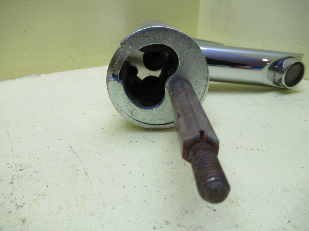 Upright Mixer Tap with Hole in Handle 165H x 55Dia x 110D Spout 100L