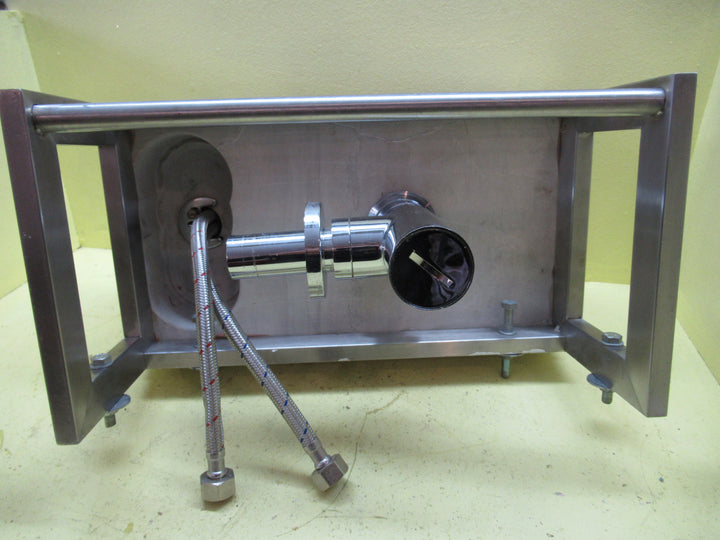 Polish/Bare Concrete Powder Room Wall Ung Basin wtih Mixer & Towel Rail Basin 250H x 400W x 220D/Tap 120H x 50Dia/Spot 80L