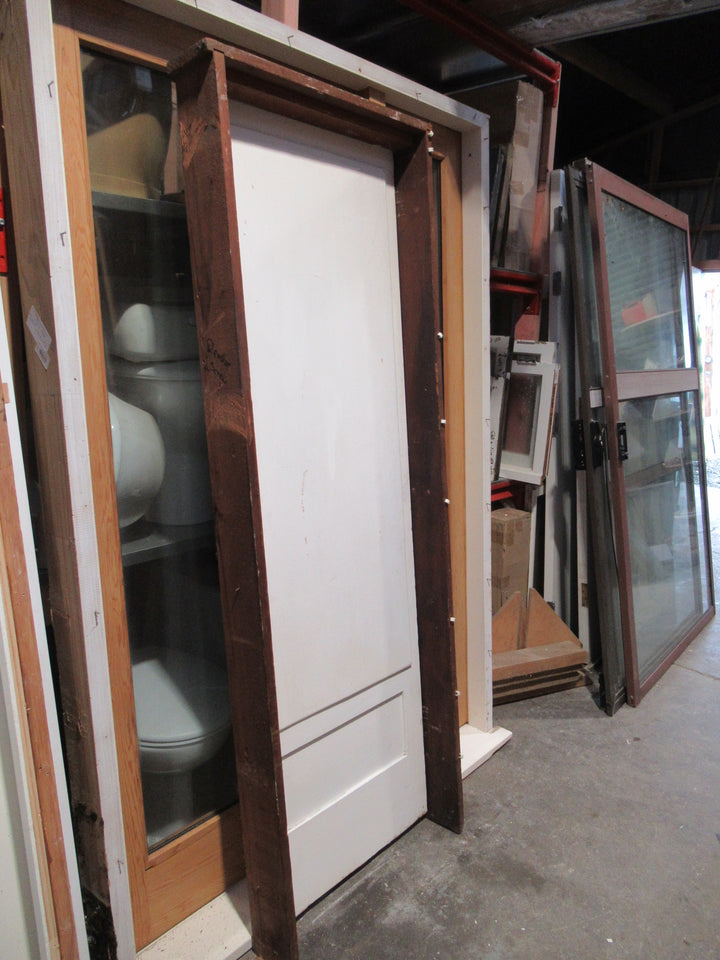 Original 1930,s Wardrobe Door/Frame with Bevelled Edged Mirror -1830H x 610W