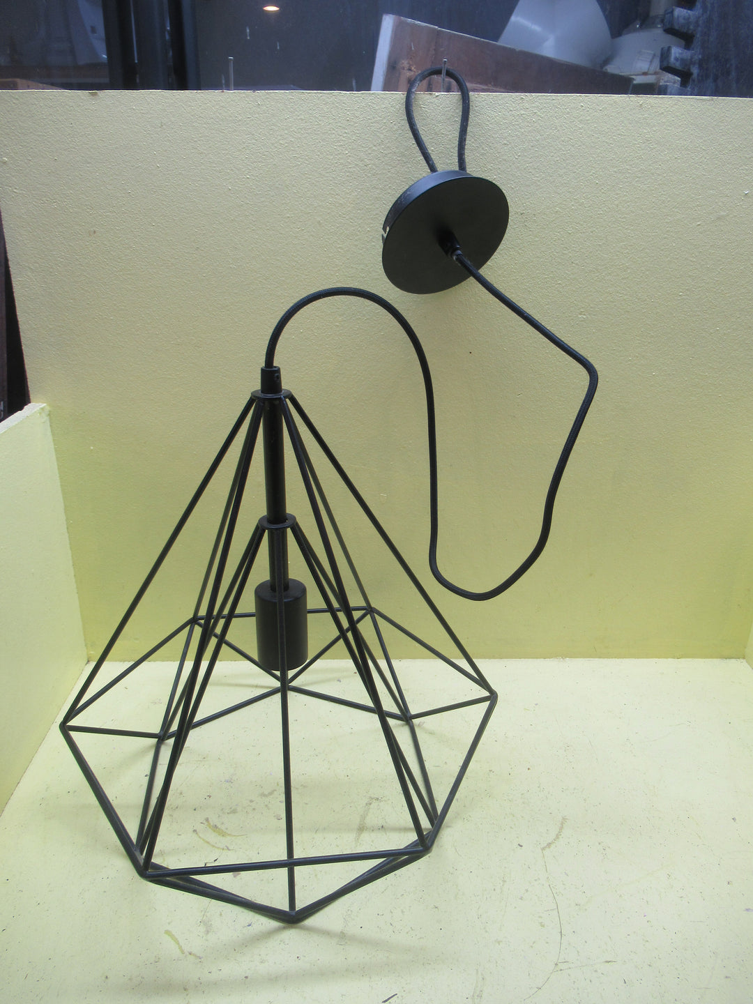 Black Geometric Metal Pendant Light Shade 390-1200L x 390Dia